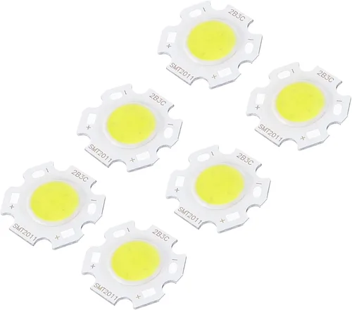 MECCANIXITY COB - Bombilla de chip de luz LED de 0.787 in, 3 W, 260 mA, ahorro de energía para foco, paquete de 15, color blanco