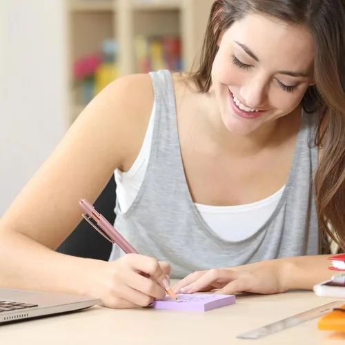 Miniatura 7 de MengRan Bolígrafos de Oro Rosa con Punta Stylus, Tinta Negra Punta Media Bolígrafos de Clic, Bolígrafo Stylus para Pantalla Táctil