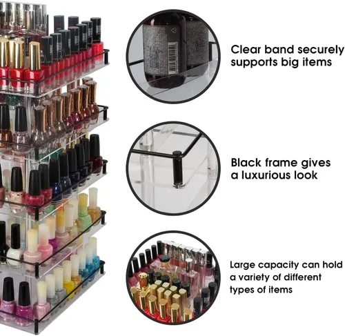 Miniatura 3 de MK302 – Acrílico Nail Polish Rotating Display Rack