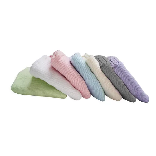 Miniatura 3 de American Baby Company Manta de Sarro Térmico 100% Algodón para Envolver, Suave, Transpirable y Elástica, Azul, 30 x 40 pulgadas para Niños y Niñas