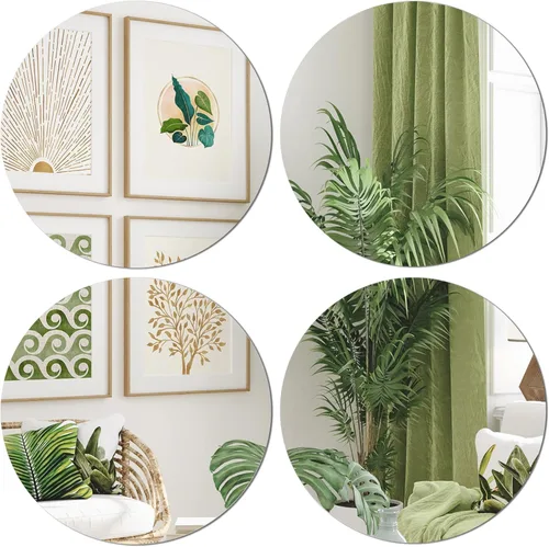 Miniatura 11 de Americanflat Azulejos de espejo adhesivos – Juego de 4 espejos circulares para pared y decoración del hogar – Espejos adhesivos – Espejo de cristal