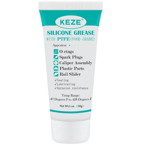 Miniatura 10 de KEZE Tubo de Grasa de Silicona PTFE Lubricante Sintético Grasa para Puerta Corredera Lubricación Automotriz Lubricante de Sello de Inodoro RV
