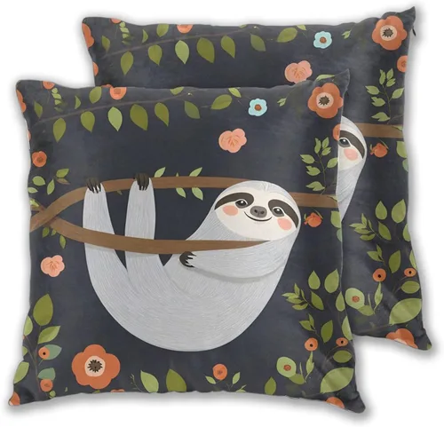 Miniatura 9 de Juego de 2 fundas de almohada con diseño de flamencos rosados con plantas tropicales, fundas para sofá, oficina, dormitorio, decoración del hogar