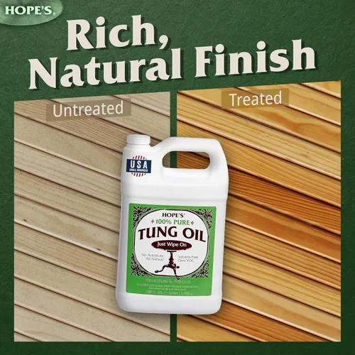 Miniatura 8 de HOPE'S Aceite Tung 100% puro, seguro para alimentos, acabado de madera natural impermeable de alta calidad y sellador para proyectos de interiores