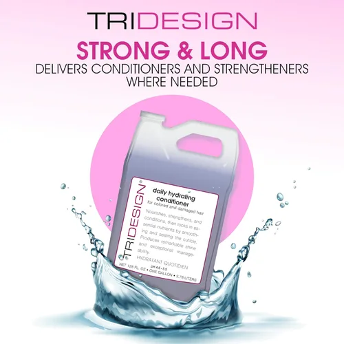 Miniatura 2 de TRIDESIGN Acondicionador hidratante diario: acondicionador para cabello seco dañado, acondicionador hidratante para cabello teñido y fino, nutre