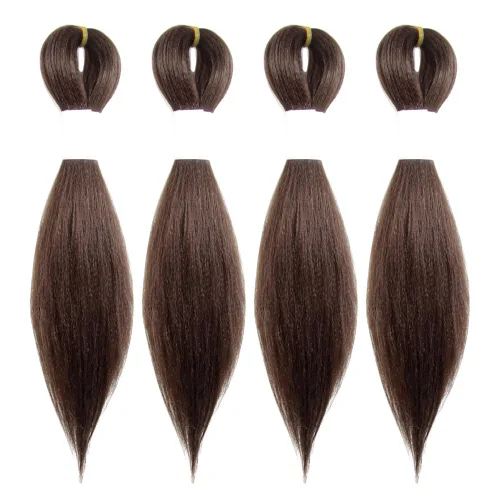 Miniatura 37 de Cabello trenzado preestirado de 10 pulgadas, 4 paquetes, extensiones de cabello corto para trenzas, cabello sintético preestirado #1 (negro azabache)