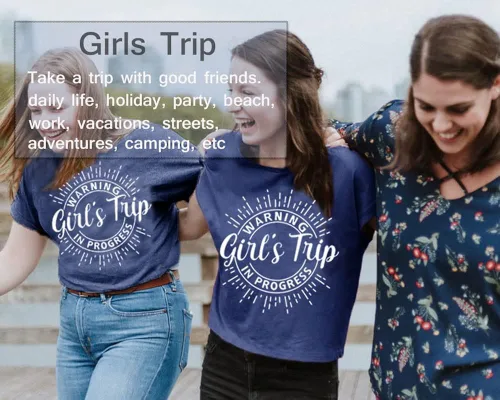 Miniatura 6 de Women Vacation Tank Tops Summer Warning Girls Trip in Progress Shirts Letter Printed Graphic Sleeveless Tee