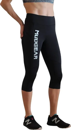 Miniatura 3 de MudGear Capri Flex-Fit - Leggings de compresión de cintura alta con bolsillos para mujer