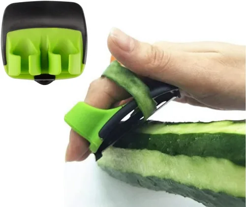 Miniatura 5 de Cepillo de frutas y verduras, cepillo de lavado de zanahorias y pelador de dedos, pelador de verduras, juego de pelador de palma para frutas, papas