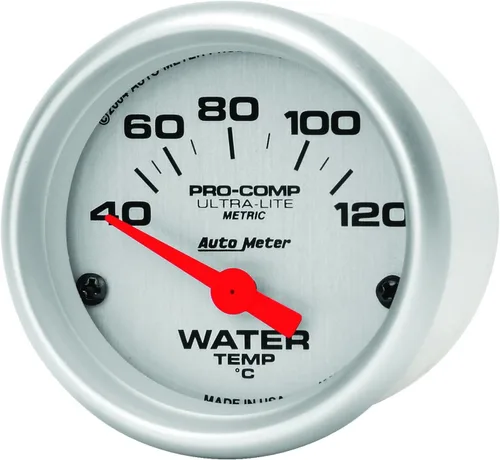 Miniatura 3 de Auto Meter Medidor eléctrico de temperatura del agua 4337-M Ultra-Lite de 2.3125 pulgadas.
