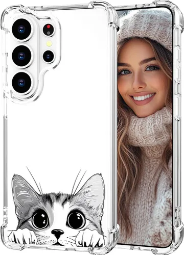 Miniatura 95 de Hungo Funda compatible con Samsung Galaxy S23 con diseño floral y bonito diseño transparente, femenino para mujeres y niñas, con hermoso clavel