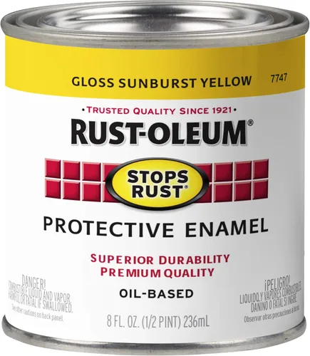 Miniatura 12 de Rust-Oleum 7765502 - Pintura anti-óxido para aplicación con brocha, cuarto de galón, color rojo real brillante, (paquete de 1)