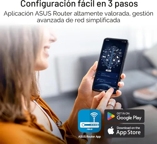 Miniatura 10 de ASUS RT-BE58U WiFi 7 BE3600 AiMesh Router Extensible, 4K-QAM, MLO, Detección AI, Puerto 2.5G, Cuatro Puertos 1G, Seguridad de Red de Grado
