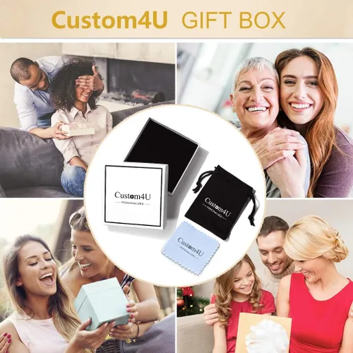 Miniatura 7 de Custom4U Abalorios de fotos de ramo de boda personalizados con 1 a 4 fotos conmemorativas Boutonniere para novia o recuerdo funerario para madre