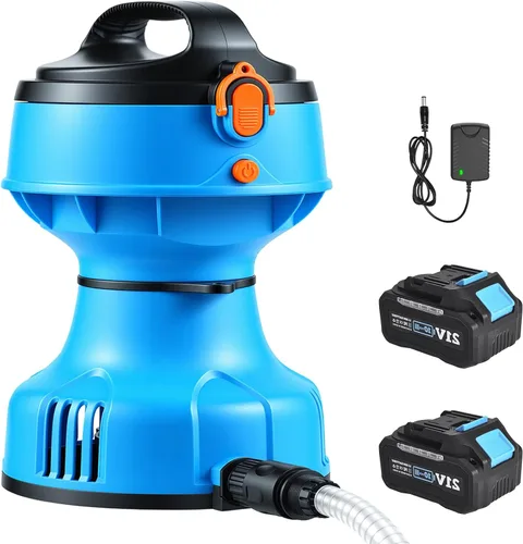 Miniatura 11 de Bomba de cubierta de piscina de 1/2 HP de encendido/apagado automático de 3500 GPH Bomba de agua sumergible con red de filtro, adaptador de válvula
