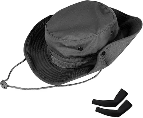 Miniatura 18 de Sombreros de sol para hombres y mujeres, sombrero de cubo UPF 50+, sombrero Boonie plegable, protección UV, senderismo, playa, pesca, safari