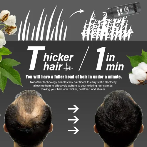 Miniatura 5 de Botella de tamaño grande de 0.97 oz llena de fibras Minute Hair Fibers. Fibras de construcción de cabello de alta calidad. Gran cantidad de fibras