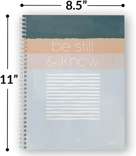 Miniatura 3 de Gotcha Covered Notebooks Cuaderno de tapa blanda Be Still And Know de 8.5 x 11 pulgadas, 120 páginas con rayas universitarias, cubierta laminada