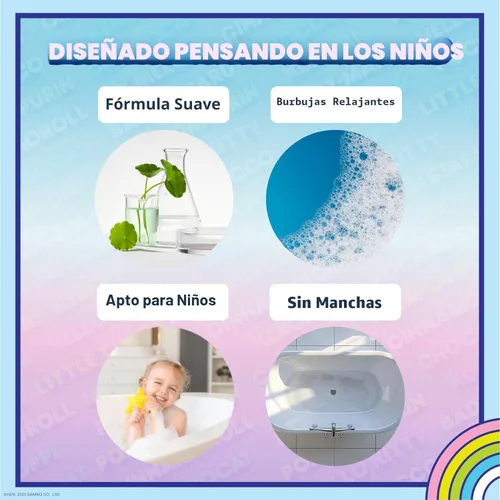 Miniatura 7 de Hello Kitty and Friends - Bombas de baño para niños, divertidos colores brillantes del arco iris, perfumadas a bayas para niños, a partir de 3 años