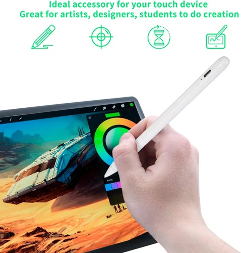 Miniatura 2 de Lápiz óptico electrónico para iPad de 5ª generación de 9.7 pulgadas 2017, lápiz capacitivo activo recargable tipo C, compatible con Apple iPad de 5ª