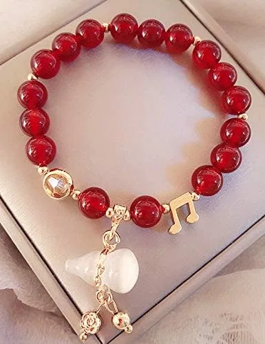 Miniatura 2 de Feng Shui - Pulsera china Wu LouHu Lou hecha a mano para salud y protección, Ágata