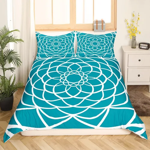 Miniatura 33 de Juego de ropa de cama Groovy de los años 60 y 70 para niños, funda de edredón retro de flores hippie para niños, adolescentes, vintage, bohemio