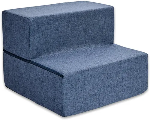 Miniatura 14 de Best Pet Supplies - Escalera de espuma portátil, perros pequeños, gatos, equilibrada, segura, antideslizante, interior, sin montaje, apoyo sillón