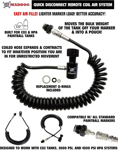 Miniatura 3 de Maddog Chaleco táctico ligero de paintball - Capacidad para 4 cápsulas y tanque 90ci Chaleco + control remoto estándar y cápsulas
