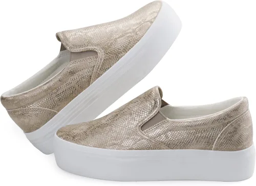 Miniatura 5 de JABASIC Mocasines de plataforma sin cordones para mujer, mocasines cómodos y casuales