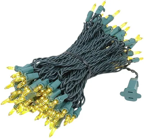 Miniatura 14 de Novelty Lights Mini luces incandescentes tradicionales de 50 pies, 100 bombillas, color morado sobre cable verde con espacio de 6 pulgadas, grado