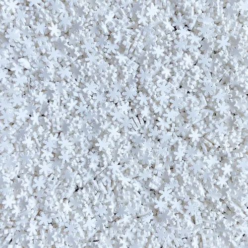 EHOPE - Rodajas de arcilla de polímero blancas con forma de copo de nieve para decoración de uñas, manualidades DIY, pasteles, fundas para teléfono
