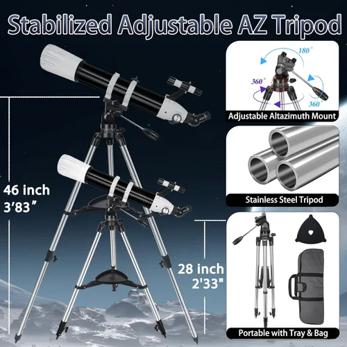 Miniatura 5 de Telescopio, apertura de 90 mm y longitud focal de 900 mm, telescopio refractor astronómico de alta potencia para adultos - Telescopios profesionales