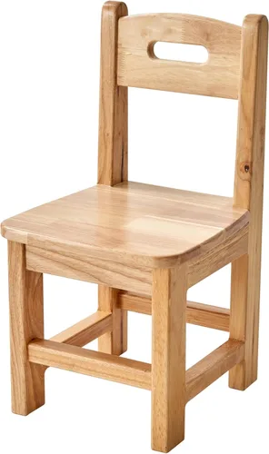 Miniatura 3 de Silla infantil de madera maciza de madera pura para niños, jardín de infantes y muebles para el hogar de los niños, natural (2 mismas sillas)