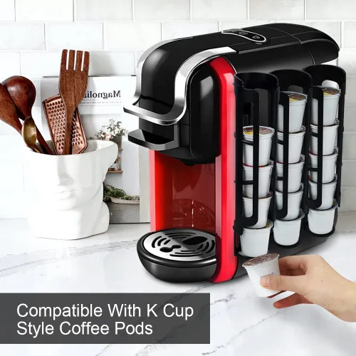 Miniatura 6 de Soporte para cápsulas de café K-Cup para Keurig, organizador de almacenamiento de montaje lateral, perfecto para mostradores pequeños