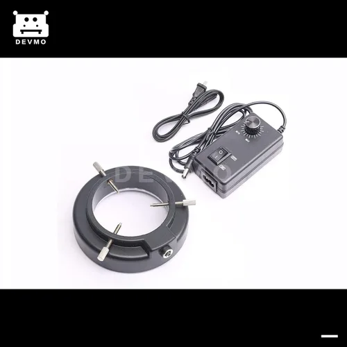 Miniatura 2 de DEVMO Lámpara iluminadora de luz de anillo ajustable de 60 LED para microscopio de zoom estéreo