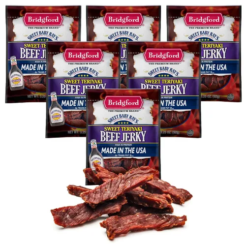 Miniatura 9 de Bridgford Sweet Baby Ray's Beef Jerky Honey BBQ de 3.25 onzas, paquete de 2 – Cecina alta en proteínas para impulso de energía del mediodía