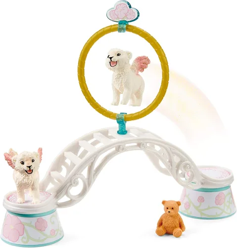 Miniatura 9 de Schleich Bayala 42524 - Juego modular de 9 piezas con lindas figuras de león, arco, aro y calcomanías, juguetes de criaturas míticas
