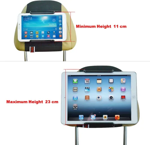 Miniatura 2 de TFY Soporte universal para reposacabezas de automóvil, compatible con tabletas de 7 a 11 pulgadas, iPad, Samsung Galaxy Tab & Note, correa