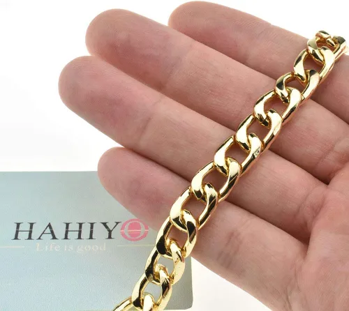 Miniatura 7 de HAHIYO Correa metálica de cadena para bolso de 43.3' de oro para bolso cruzado, bandolera y bolso de mano, cómoda y plana de 0.4' de ancho, extra