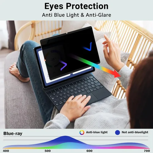 Miniatura 8 de PYS® Protector de pantalla magnético de privacidad para Samsung Galaxy Tab S9 Plus 2023/Tab S9 FE+ Plus/S7 FE 5G, S8 Plus, S7 Plus de 12.4 pulgadas