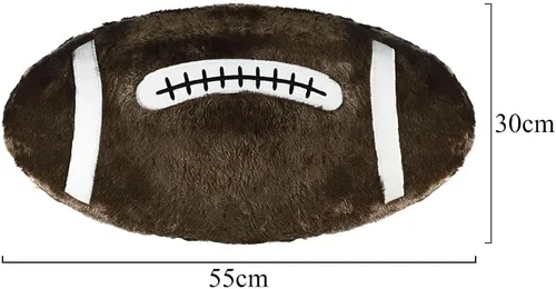 Miniatura 7 de XGOPTS Almohada de fútbol con temática deportiva de fútbol, cojín redondo con forma de fútbol, almohadas decorativas suaves para decoración