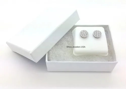 Miniatura 8 de Pendientes para hombre de plata helada, oro rosa, negro u dorado dorado