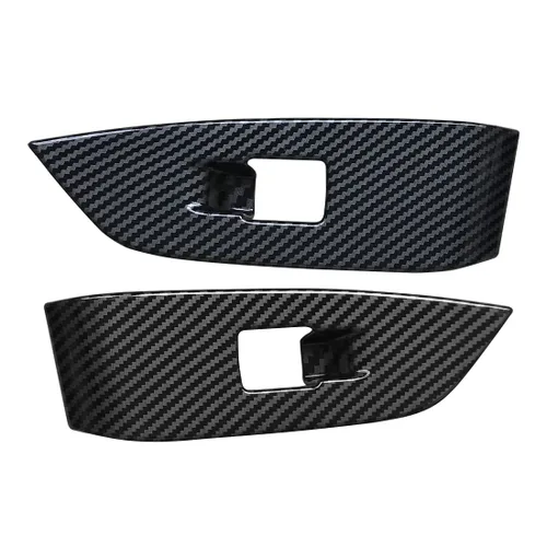 Miniatura 6 de ruihe 4 piezas de fibra de carbono de color de ventana de puerta de automóvil panel de control ajuste para Mazda CX-5 CX5 2017 2018 2019 2020 2021