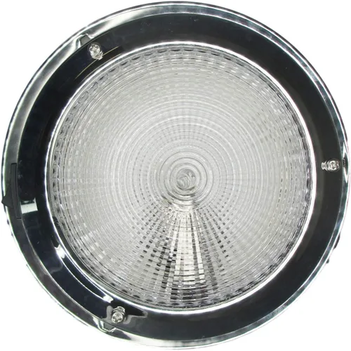 Miniatura 5 de Pactrade Marine Luz de cúpula de 12 V - lente de 5 pulgadas, blanco cálido incandescente, luz de barco de acero inoxidable con interruptor