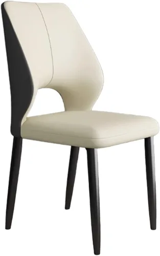 Miniatura 19 de YVYKFZD Simple Dining Chairs Set, PU Leather Kitchen Chairs, Armless Dining Room Chair with Metal Legs, Upholstered Living Room Chair, for Bedroom