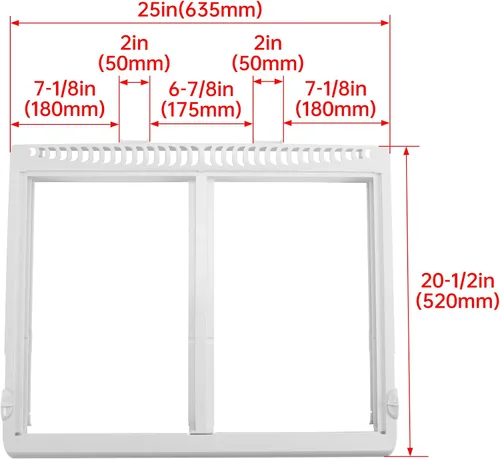 Miniatura 5 de KUAFU 240364790 AP4393266 240364718 Reemplazo de frigorífico para frigorífico con marco de estante sin cubierta de vidrio compatible con Electrolux