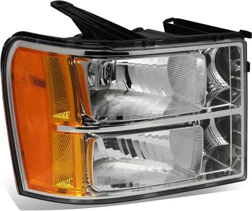 Auto Dynasty Conjunto de faros delanteros compatible con GMC Sierra 1500 2500HD 3500HD 2007-2014, reemplazo de faros halógenos del lado derecho del