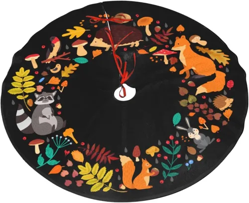 Miniatura 6 de Corona de bosque de hongos gótico para árbol de Navidad, hermosa para adornos de fiesta de Navidad, accesorio de decoración de vacaciones, 36