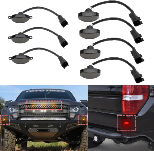 Miniatura 15 de Lentes ahumadas xenón blanco LED Rapter luces para Ford F150 SVT Rapter Pick Up 2010-2014 Ford Rapter Pick Up 2017-2019 Ford Rapter Pick Up