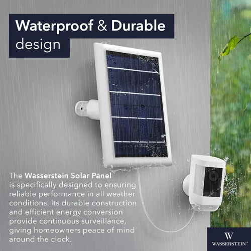 Miniatura 6 de Wasserstein Panel solar compatible con la batería de la leva del foco del anillo, batería de la leva del anillo y Reolink Argus Pro